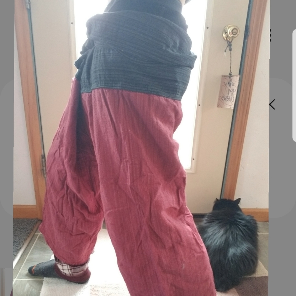 Thai Fisherman pants, Toriwear, maroon.